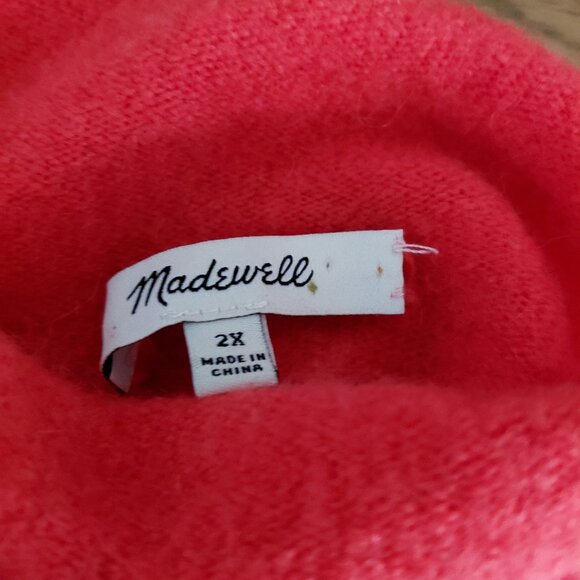 Madewell Orange Red Wool Alpaca Blend Sweater Size 2X - Picture 3 of 9